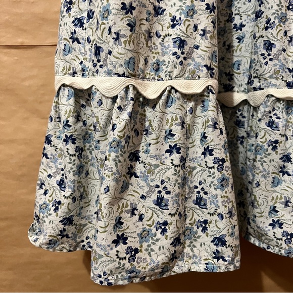 Johnny Was | Camille Midi Dress Floral Smocked Puff Sleeve Square Neck Size M - Picture 10 of 14